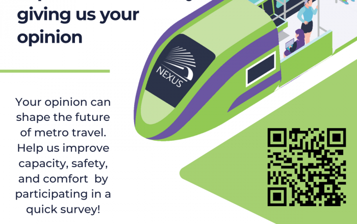 NEXUS Passenger Survey: Help Shape the Future of Metro Transport